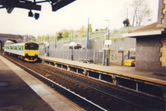 
Hawthorns Station and train, Birmingham, April 2002